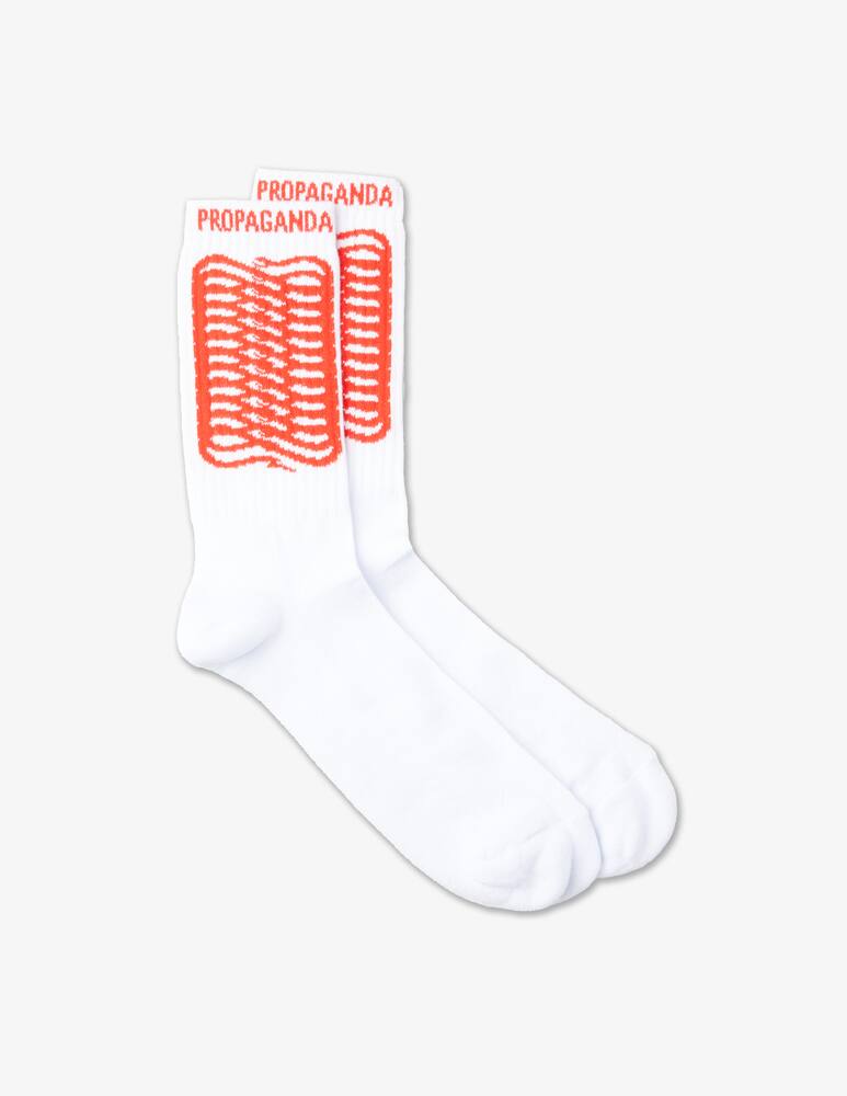 rinascente Propaganda Ribs socks - White