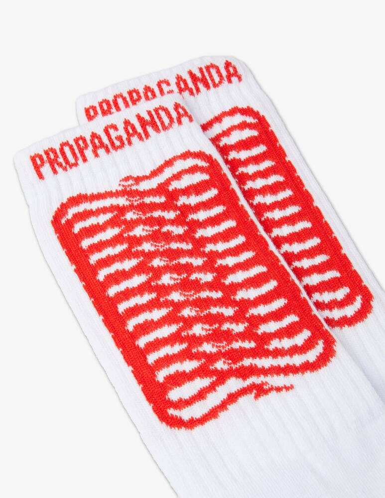 rinascente Propaganda Ribs socks - White