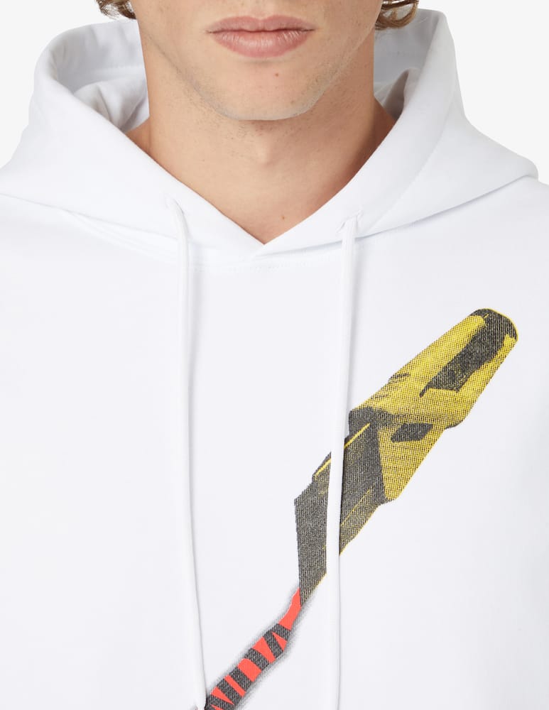 rinascente Propaganda Felpa con cappuccio cut blood - Bianco