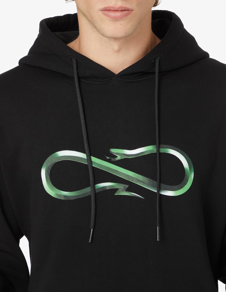 rinascente Propaganda Logo steel hoodie - Black