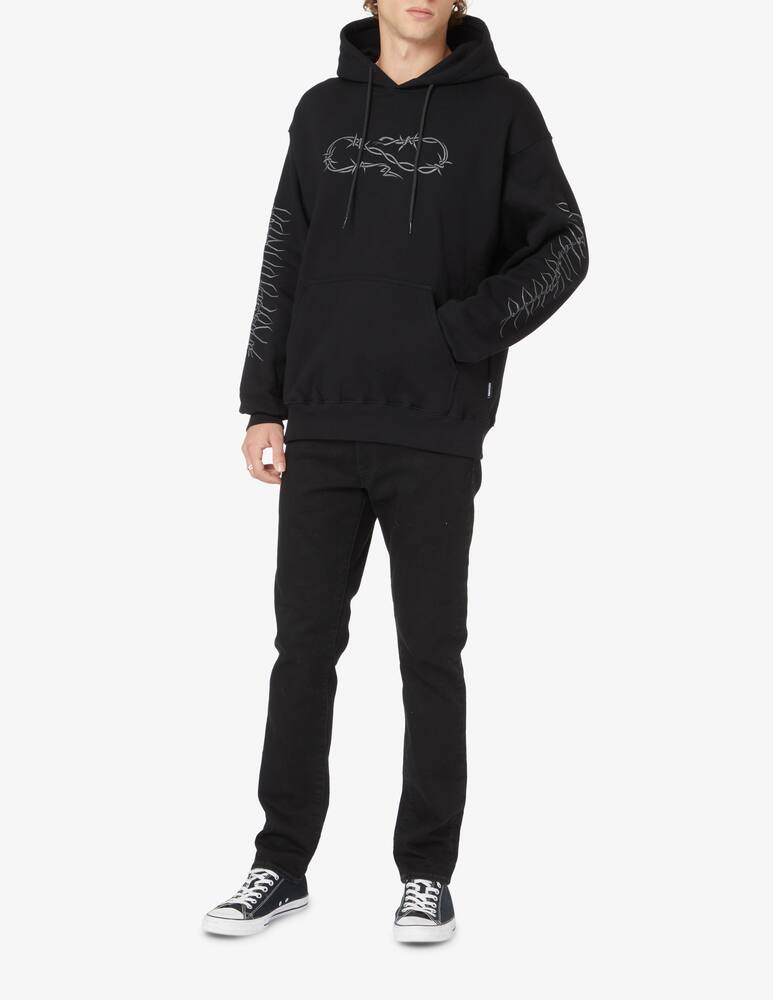 rinascente Propaganda Wire logo sleeves hoodie - Black