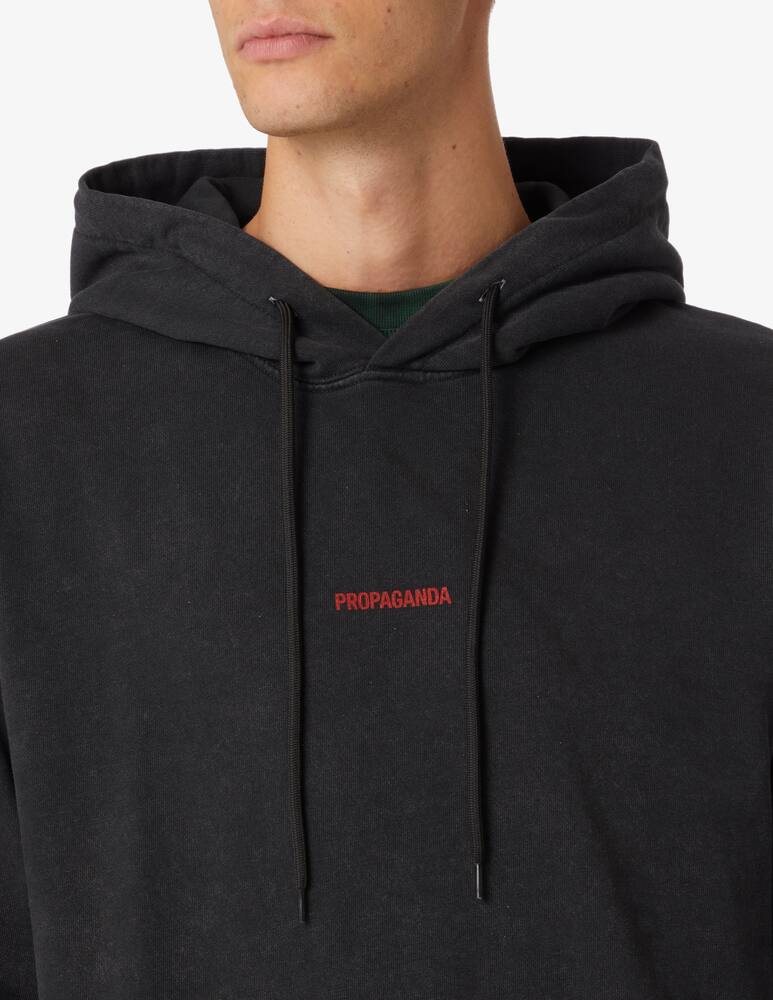 rinascente Propaganda Ribs gradient stone hoodie - Black