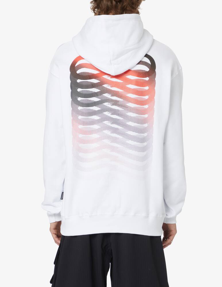 rinascente Propaganda Felpa con cappuccio ribs gradient - Bianco