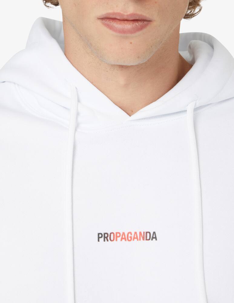 rinascente Propaganda Felpa con cappuccio ribs gradient - Bianco