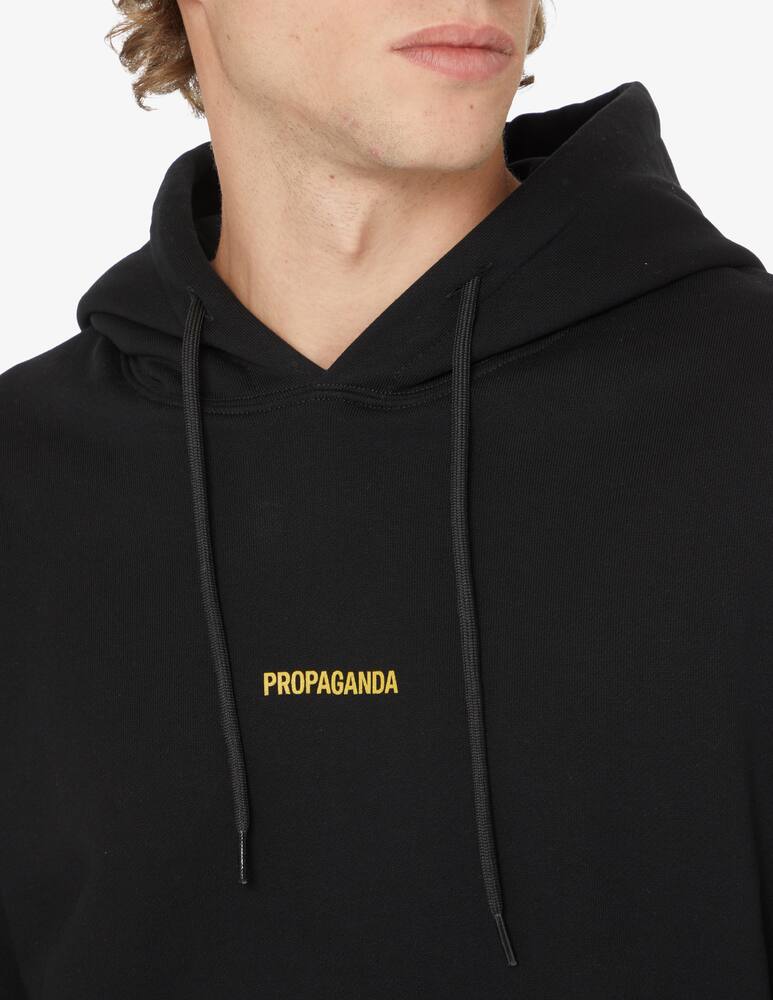 rinascente Propaganda Felpa con cappuccio ribs skin - Nero