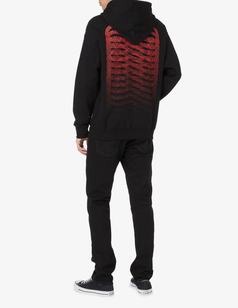 rinascente Propaganda Felpa con cappuccio ribs skin - Nero