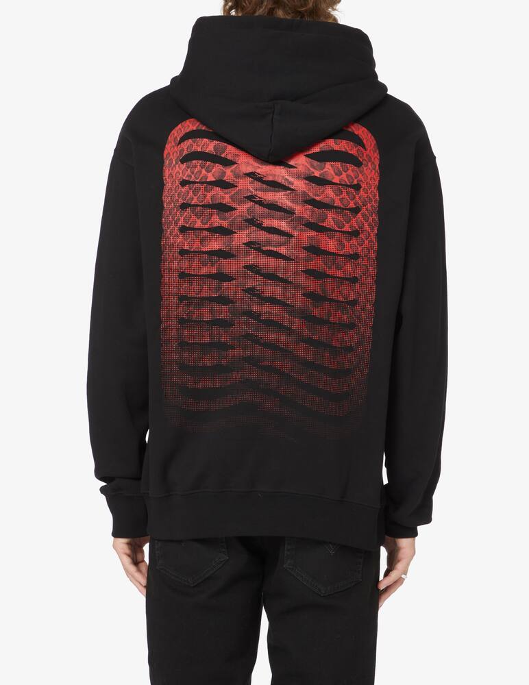 rinascente Propaganda Felpa con cappuccio ribs skin - Nero