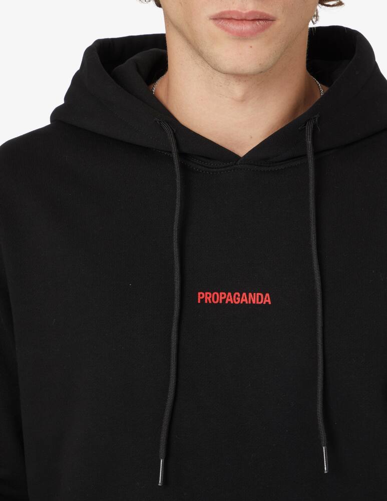 rinascente Propaganda Felpa con cappuccio ribs skin - Nero