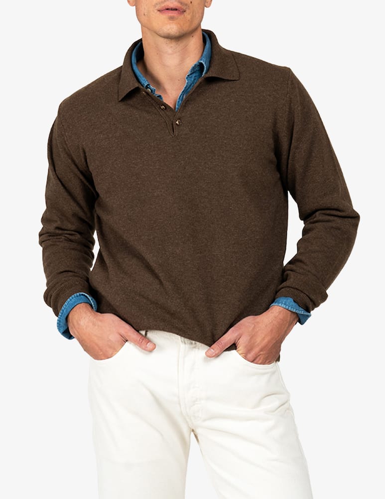 rinascente Tela Blu Polo in lambswool