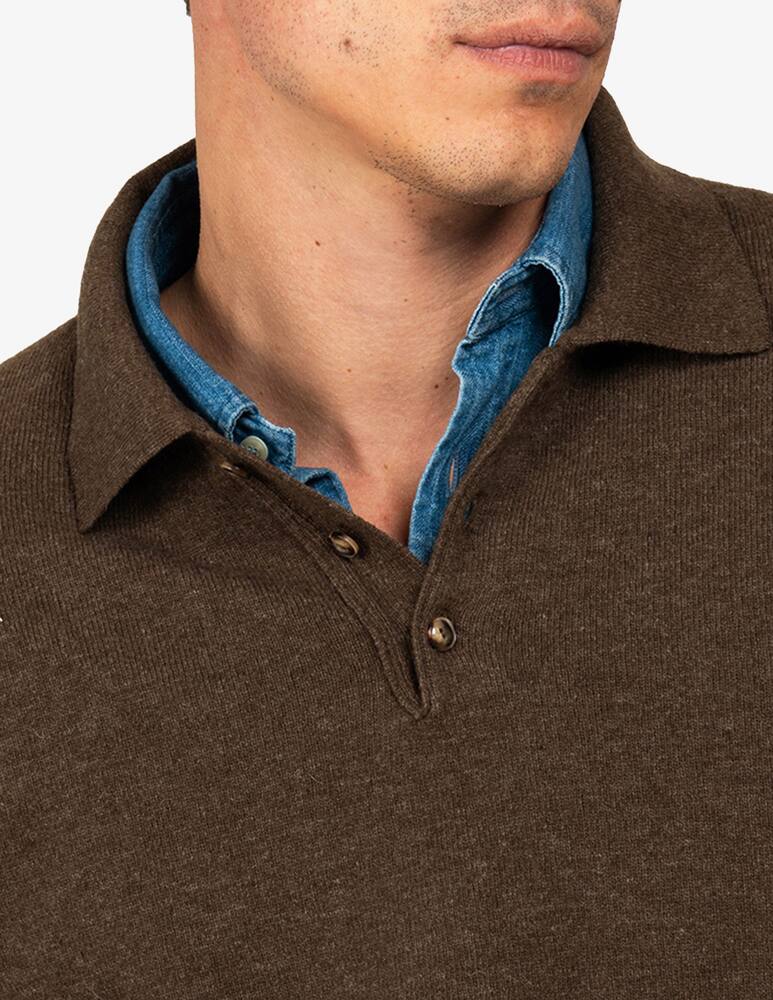 rinascente Tela Blu Polo in lambswool