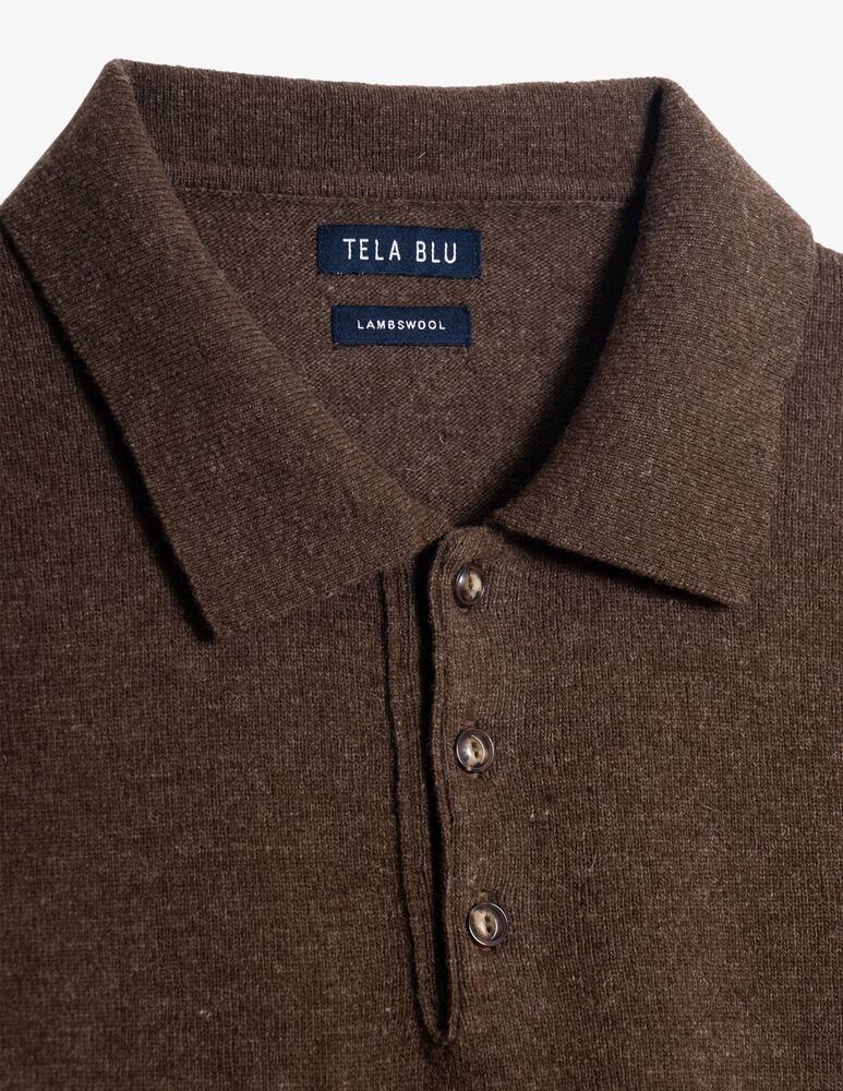 rinascente Tela Blu Polo in lambswool