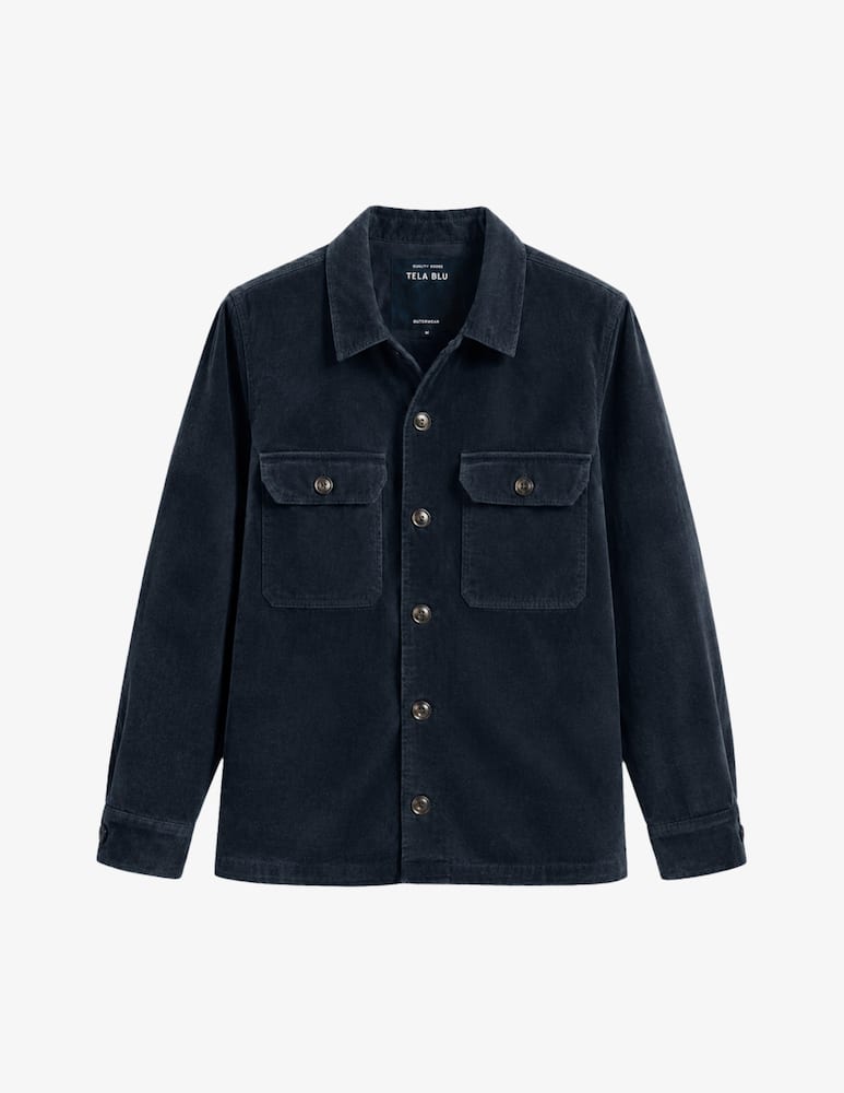 Tela Blu Overshirt in moleskin - immagine 5 Tela Blu Overshirt in moleskin - immagine 5