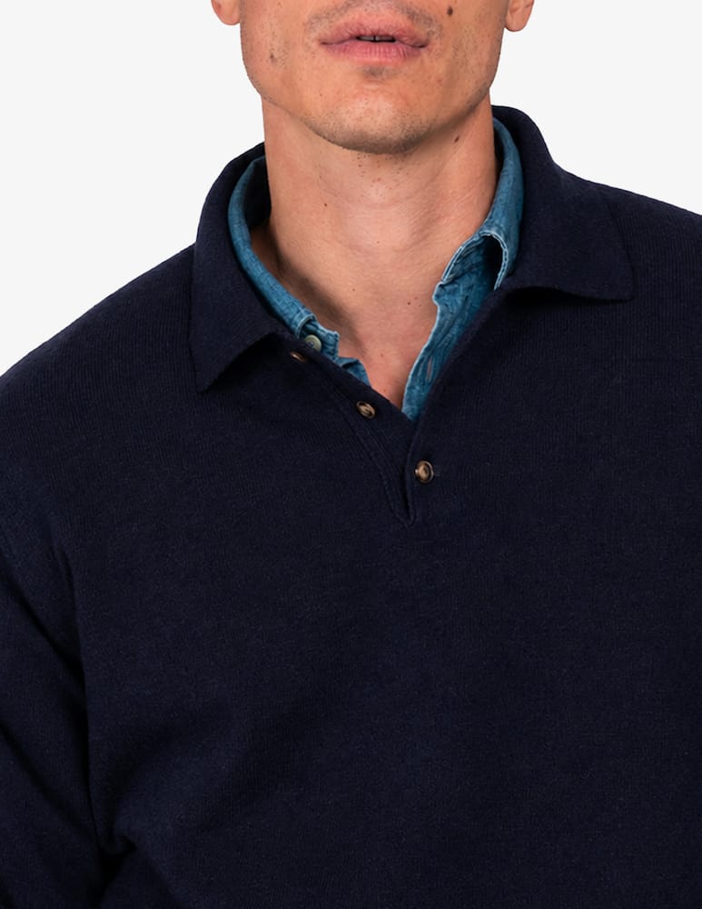 Tela Blu Polo in lambswool - immagine 3 Tela Blu Polo in lambswool - immagine 3