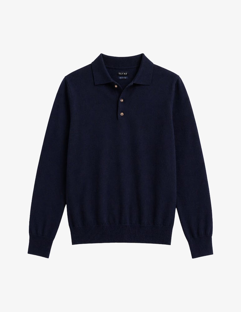 Tela Blu Polo in lambswool - immagine 5 Tela Blu Polo in lambswool - immagine 5