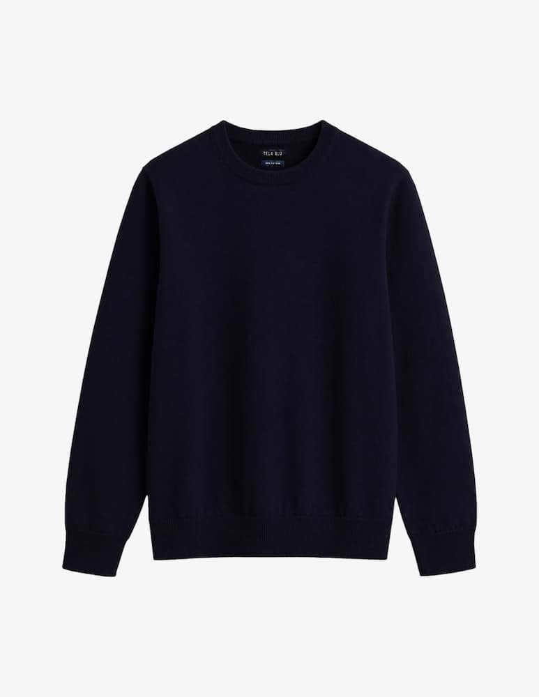Tela Blu Lambswool crewneck jumper - picture 5 Tela Blu Lambswool crewneck jumper - picture 5