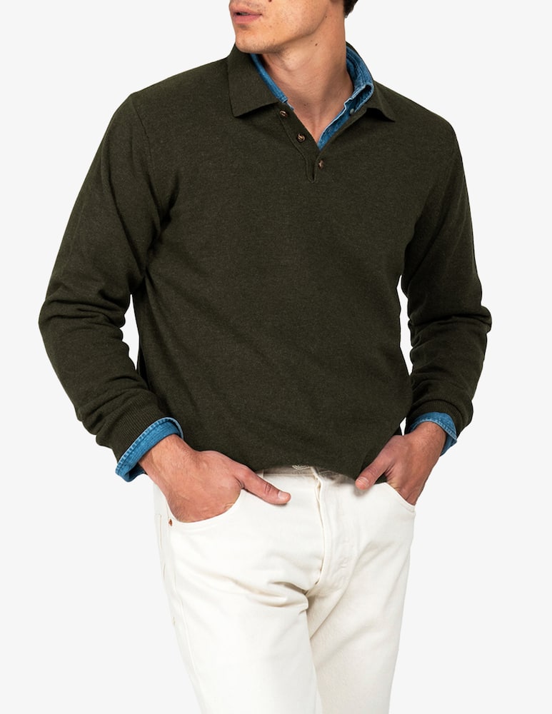 rinascente Tela Blu Polo in lambswool