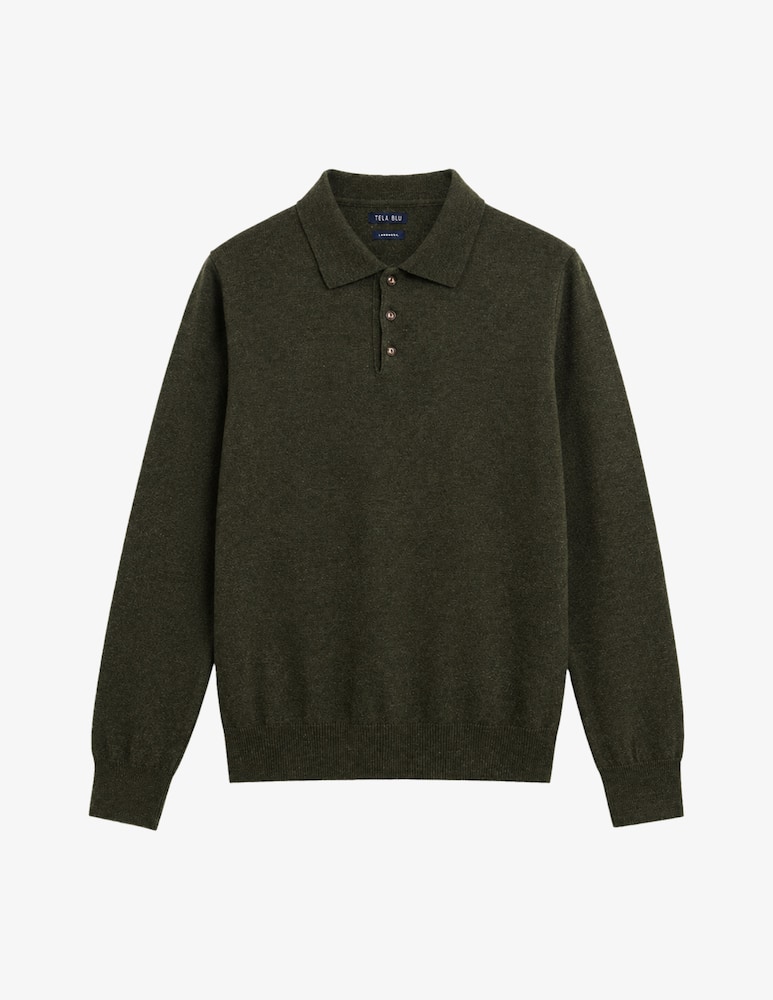 Tela Blu Lambswool polo jumper - picture 4 Tela Blu Lambswool polo jumper - picture 4