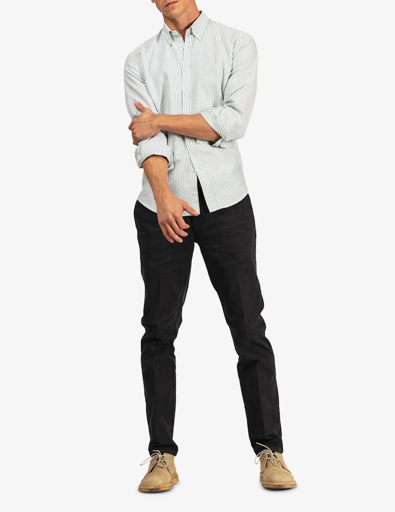 rinascente Tela Blu Camicia oxford a righe bastoncino