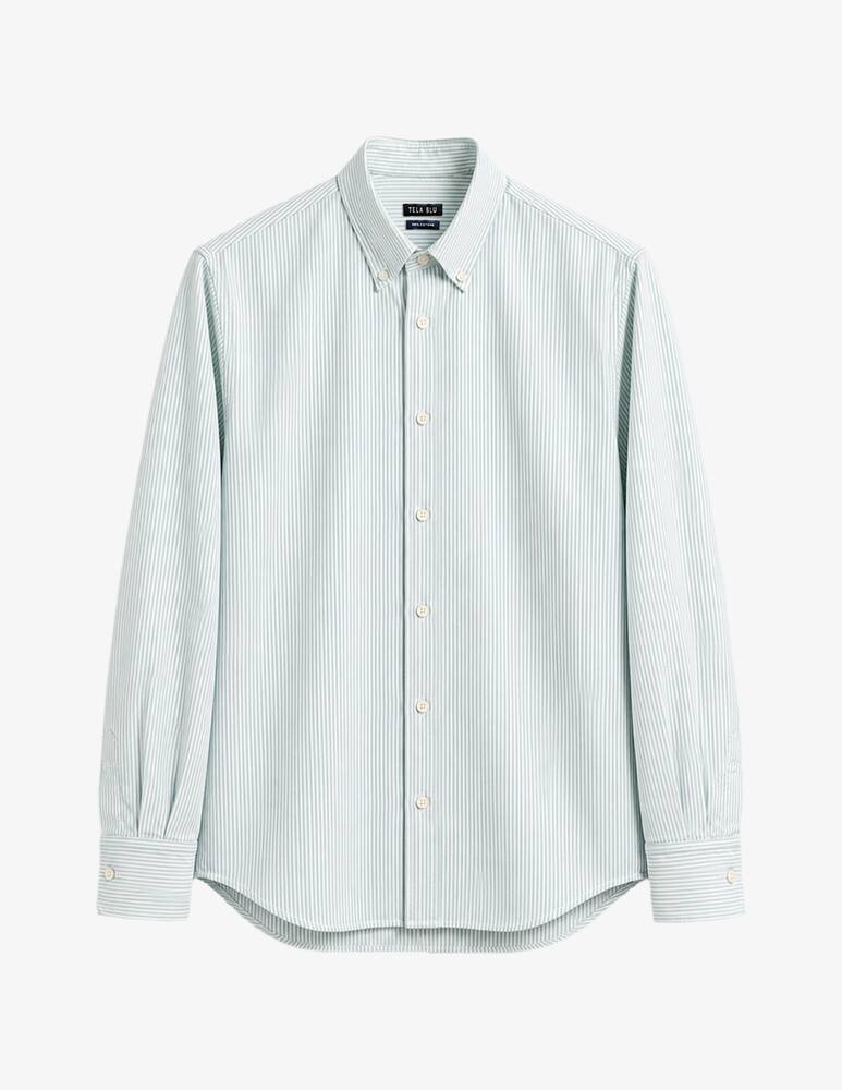 rinascente Tela Blu Camicia oxford a righe bastoncino