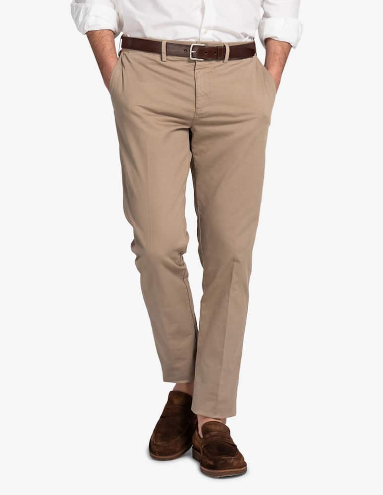 rinascente Tela Blu Pantaloni chino slim fit in gabardina