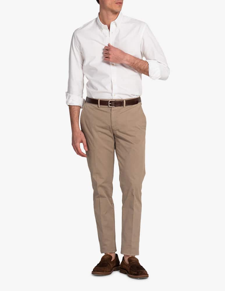 rinascente Tela Blu Pantaloni chino slim fit in gabardina