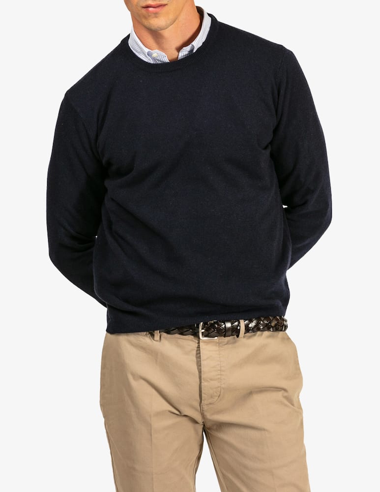 rinascente Tela Blu Maglia girocollo in cotone