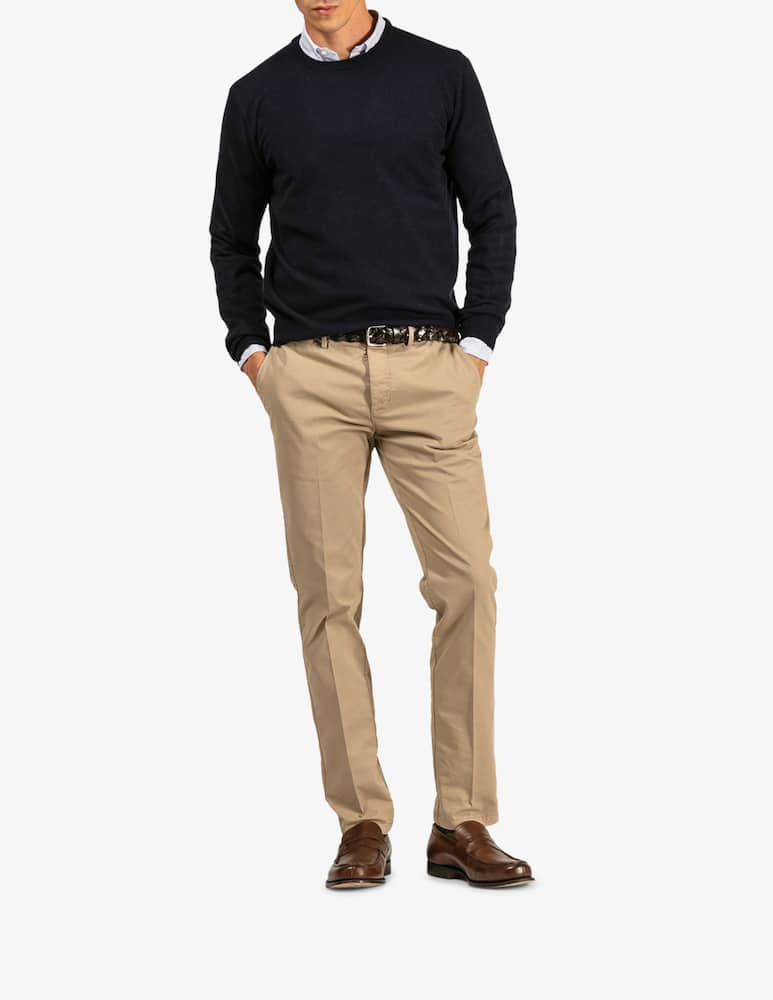 rinascente Tela Blu Maglia girocollo in cotone