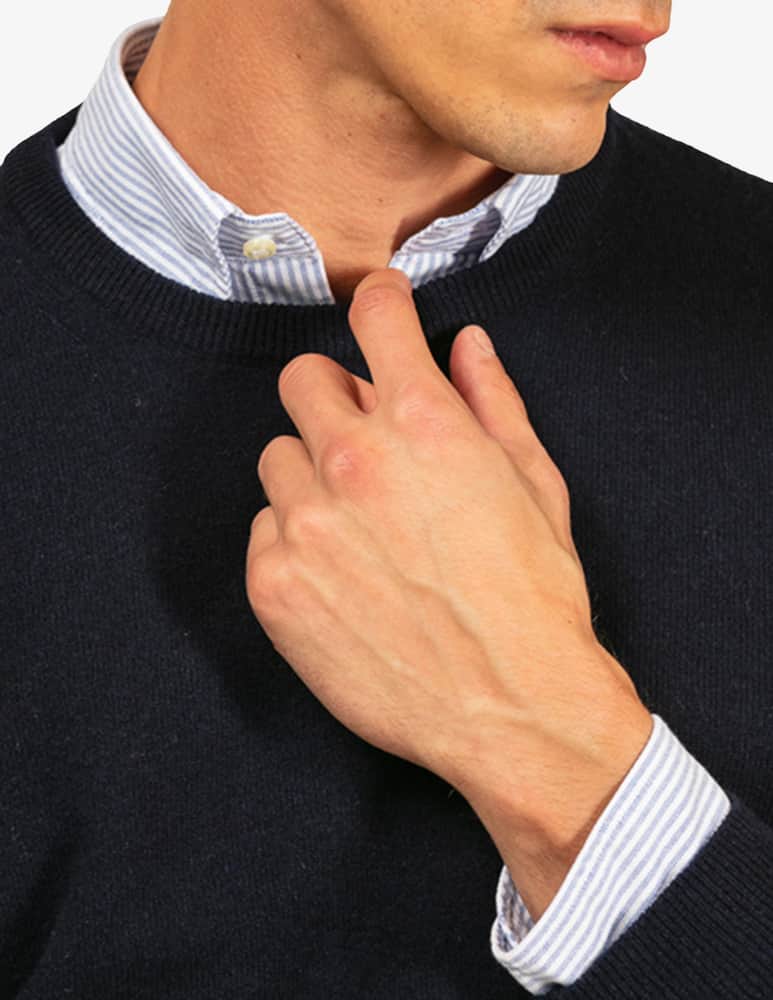 rinascente Tela Blu Maglia girocollo in cotone