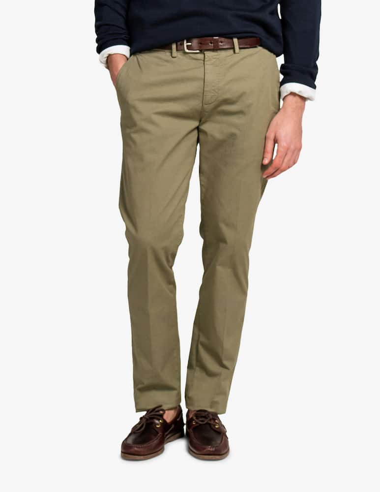 Tela Blu Pantaloni chino in gabardina stretch slim fit - immagine 1 Tela Blu Pantaloni chino in gabardina stretch slim fit - immagine 1