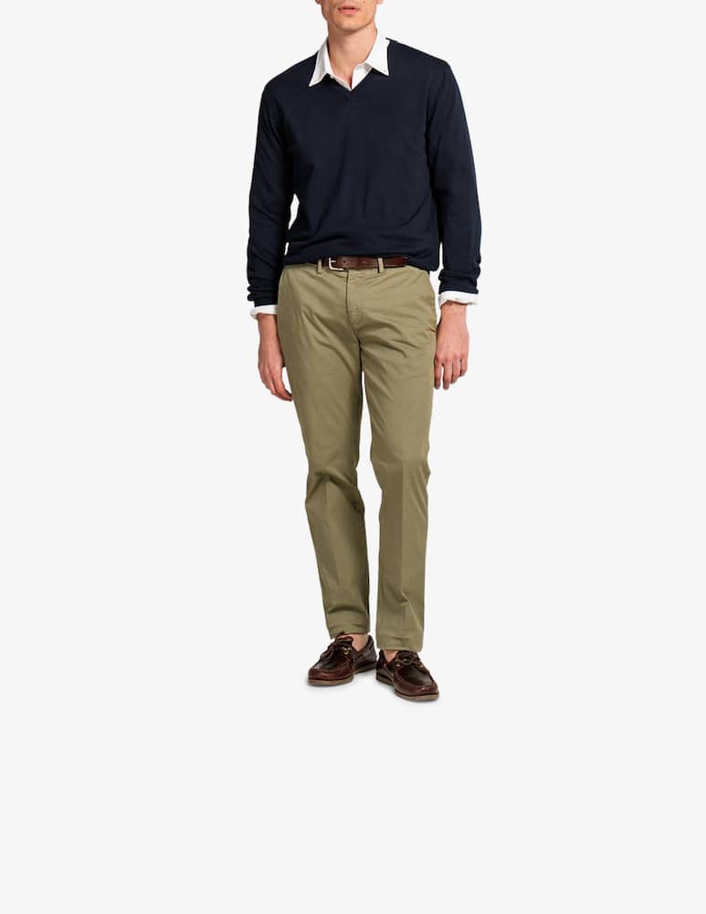 Tela Blu Pantaloni chino in gabardina stretch slim fit - immagine 2 Tela Blu Pantaloni chino in gabardina stretch slim fit - immagine 2