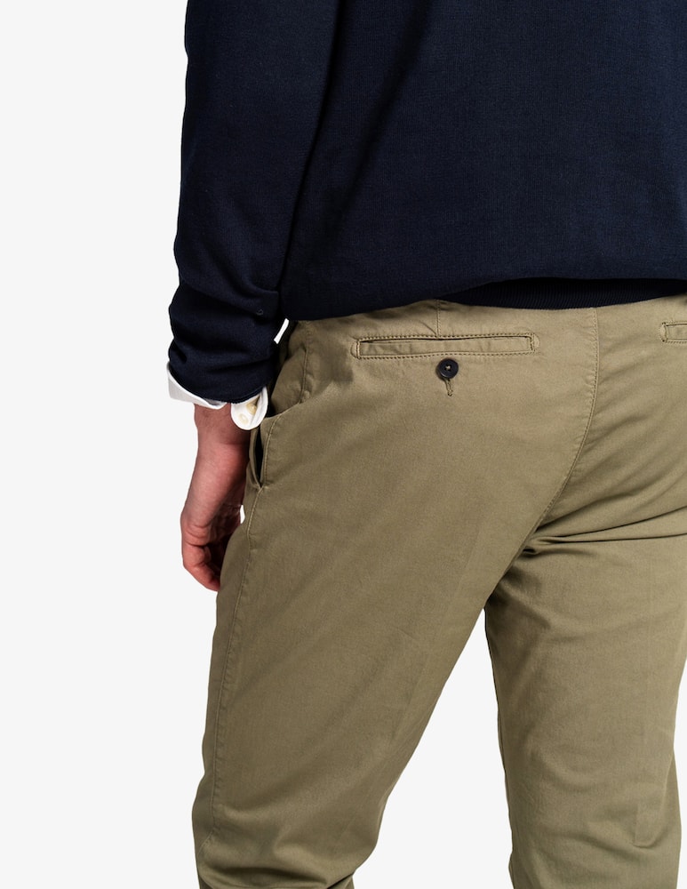 Tela Blu Pantaloni chino in gabardina stretch slim fit - immagine 3 Tela Blu Pantaloni chino in gabardina stretch slim fit - immagine 3