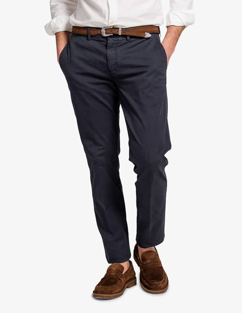rinascente Tela Blu Slim gabardine chinos