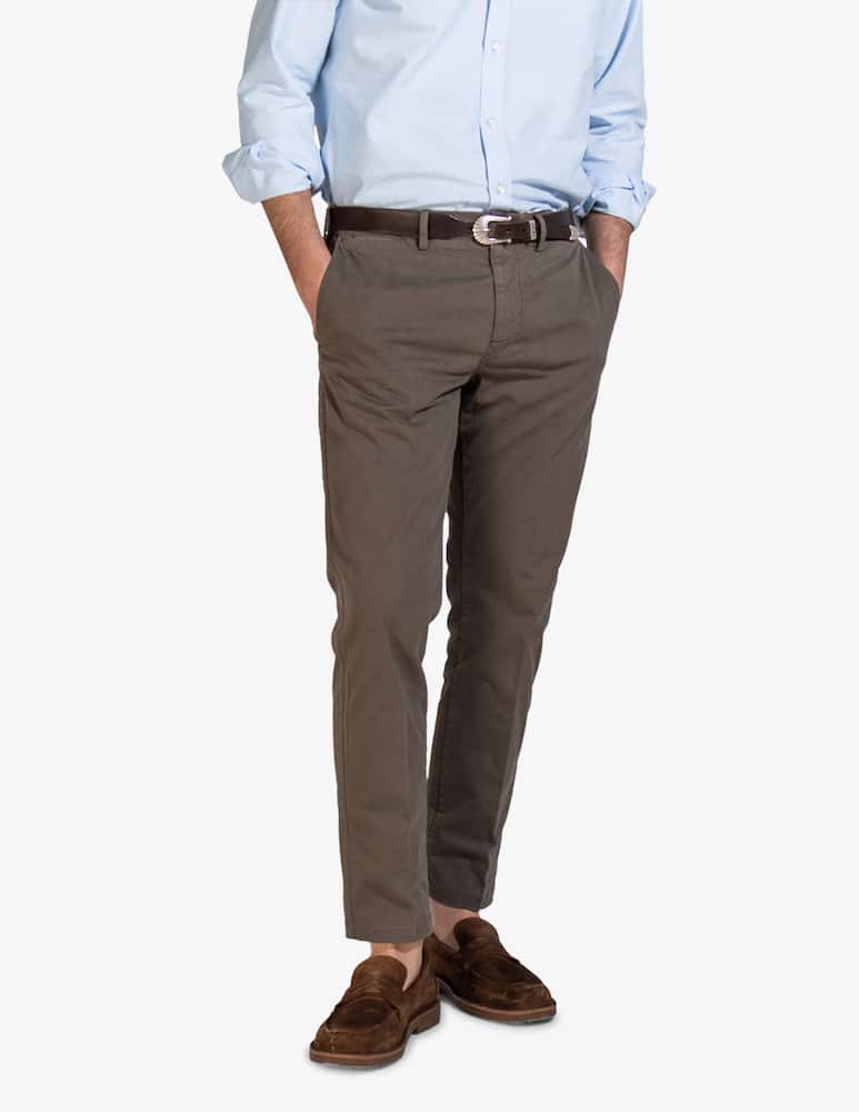 rinascente Tela Blu Pantaloni chino slim fit in gabardina