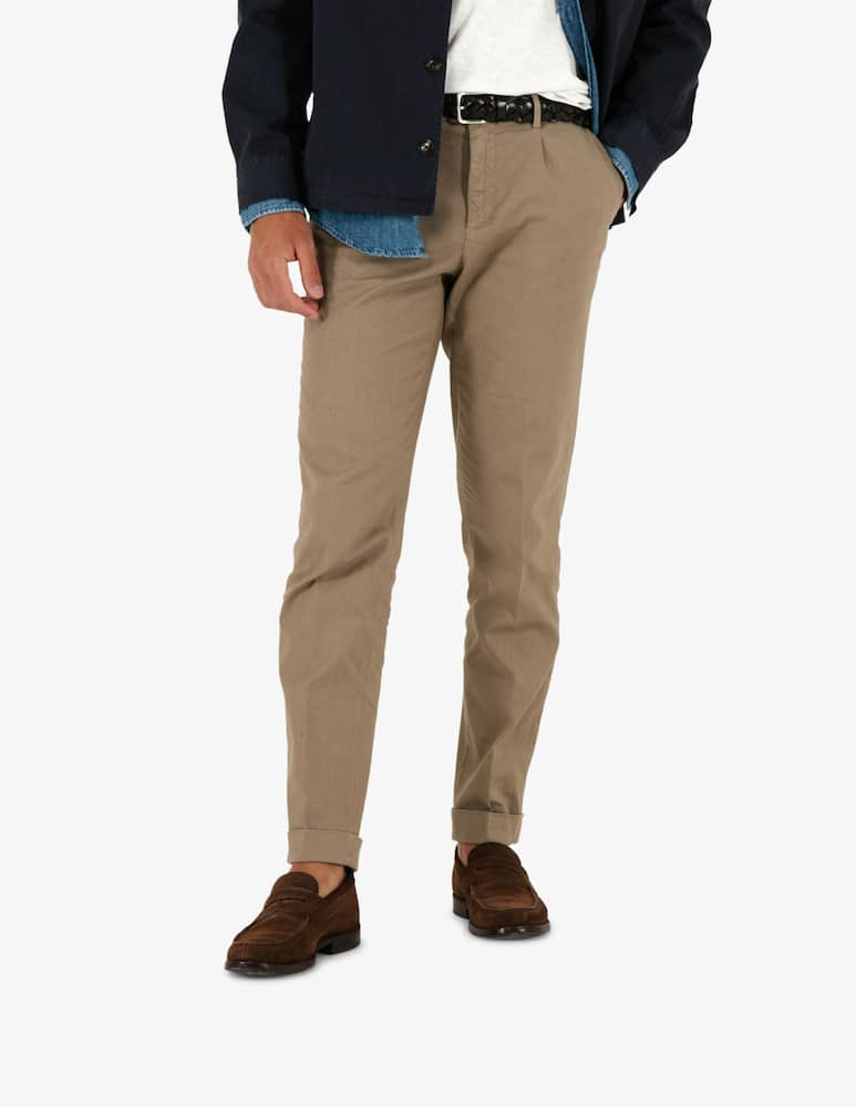 rinascente Tela Blu Chino cotton linen trousers