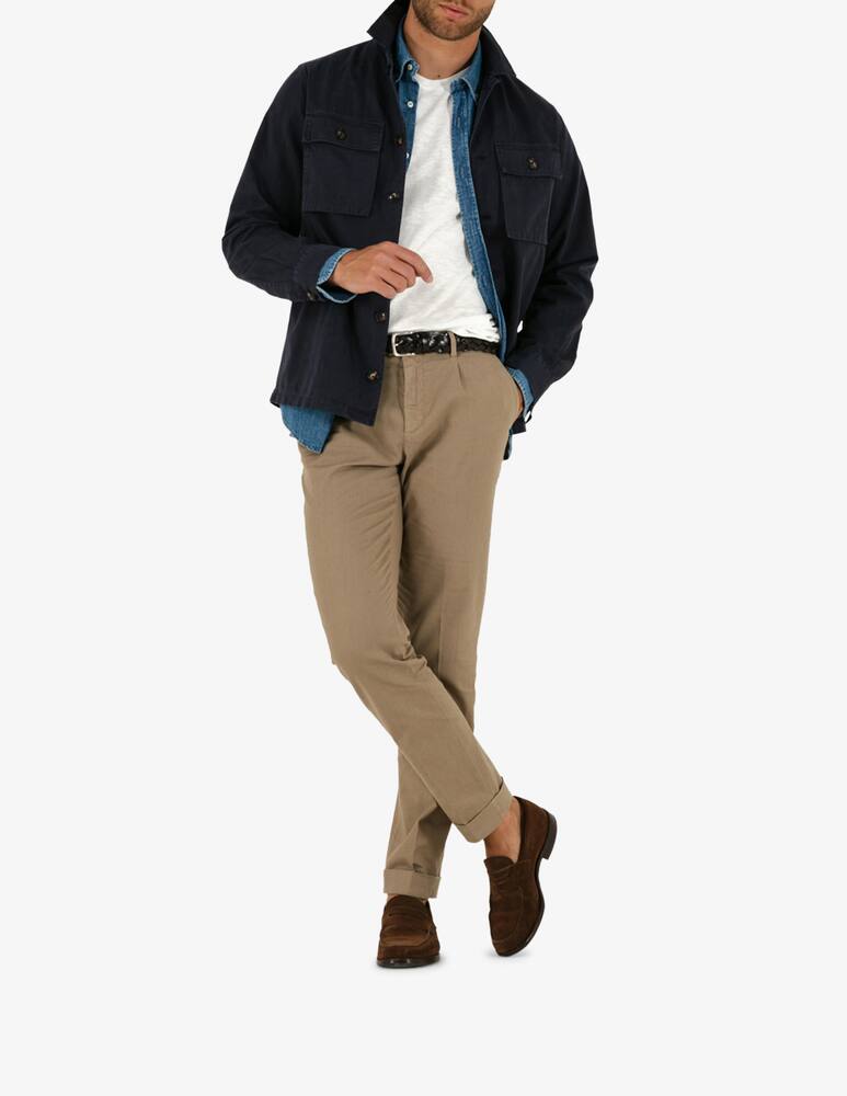 rinascente Tela Blu Chino cotton linen trousers