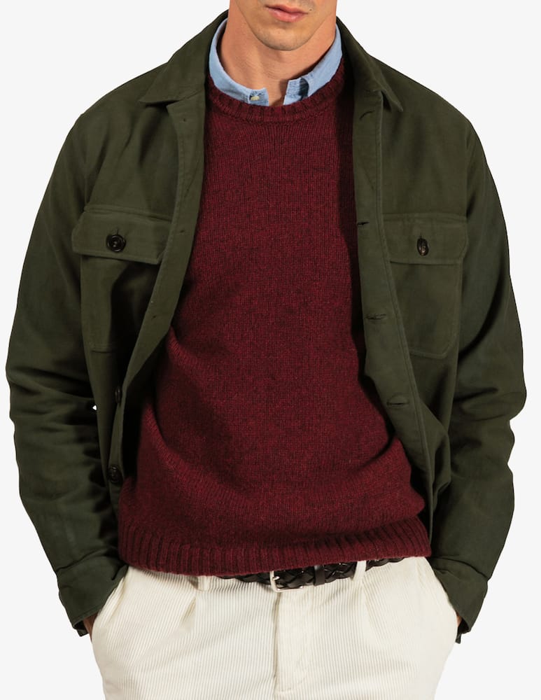Tela Blu Overshirt in moleskin - immagine 4 Tela Blu Overshirt in moleskin - immagine 4