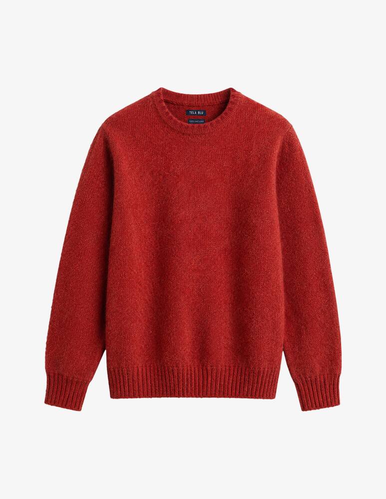 rinascente Tela Blu Maglia girocollo shaggy