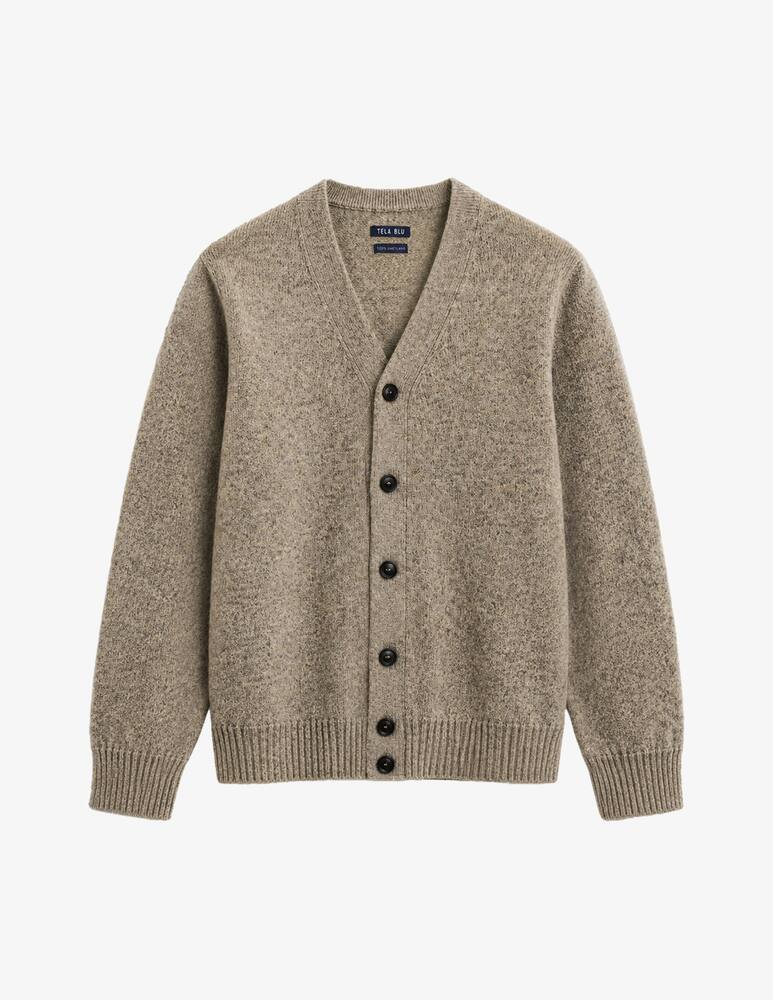 rinascente Tela Blu Cardigan in shetland
