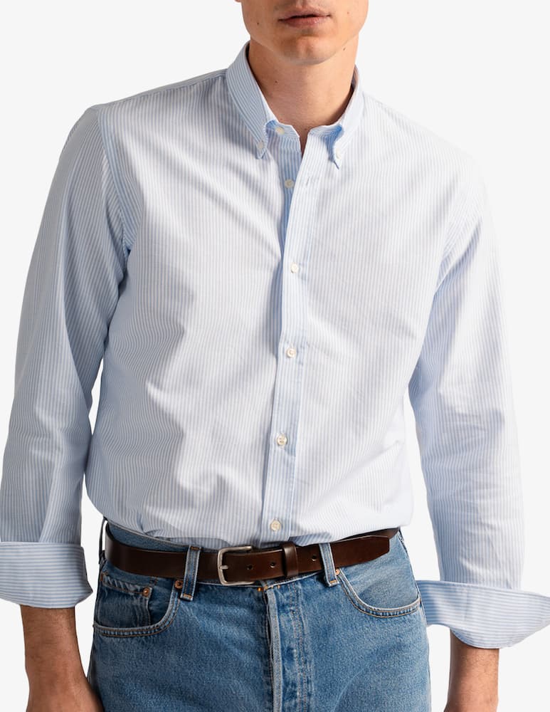 rinascente Tela Blu Camicia oxford bastoncino