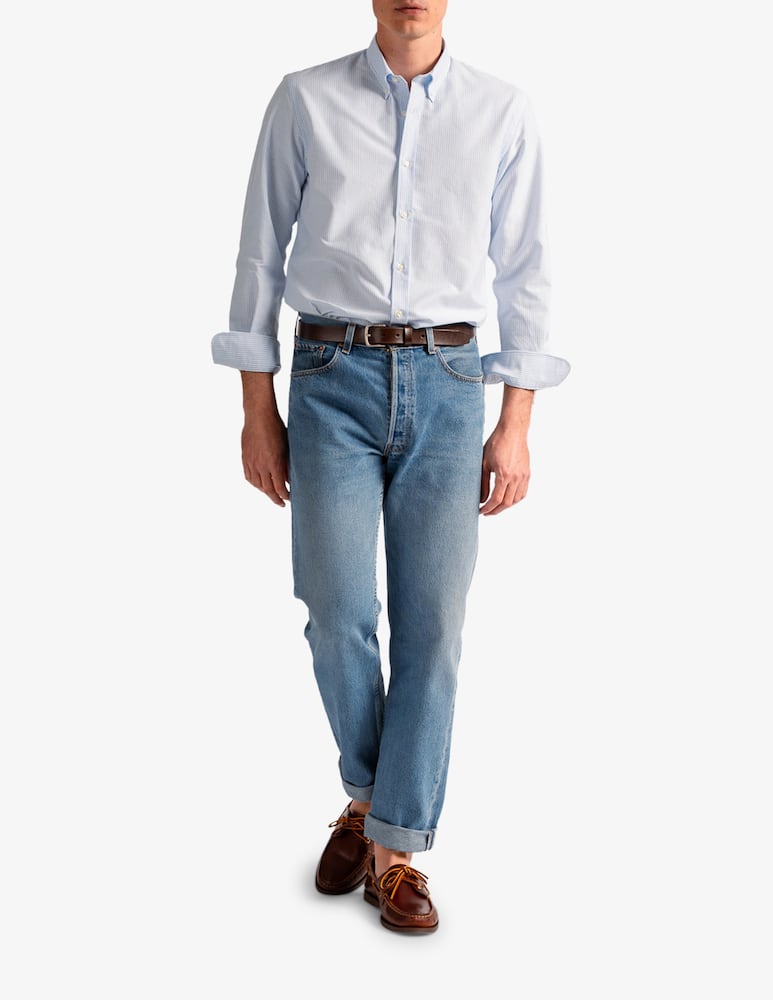 rinascente Tela Blu Camicia oxford bastoncino