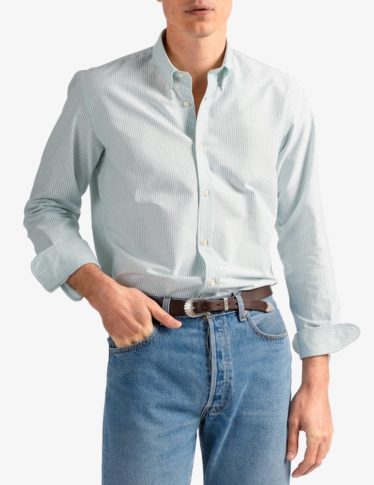 rinascente Tela Blu Camicia oxford rigata