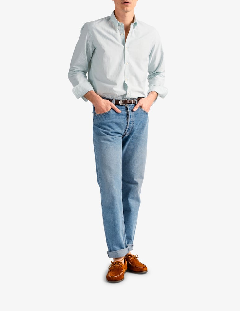 rinascente Tela Blu Camicia oxford rigata