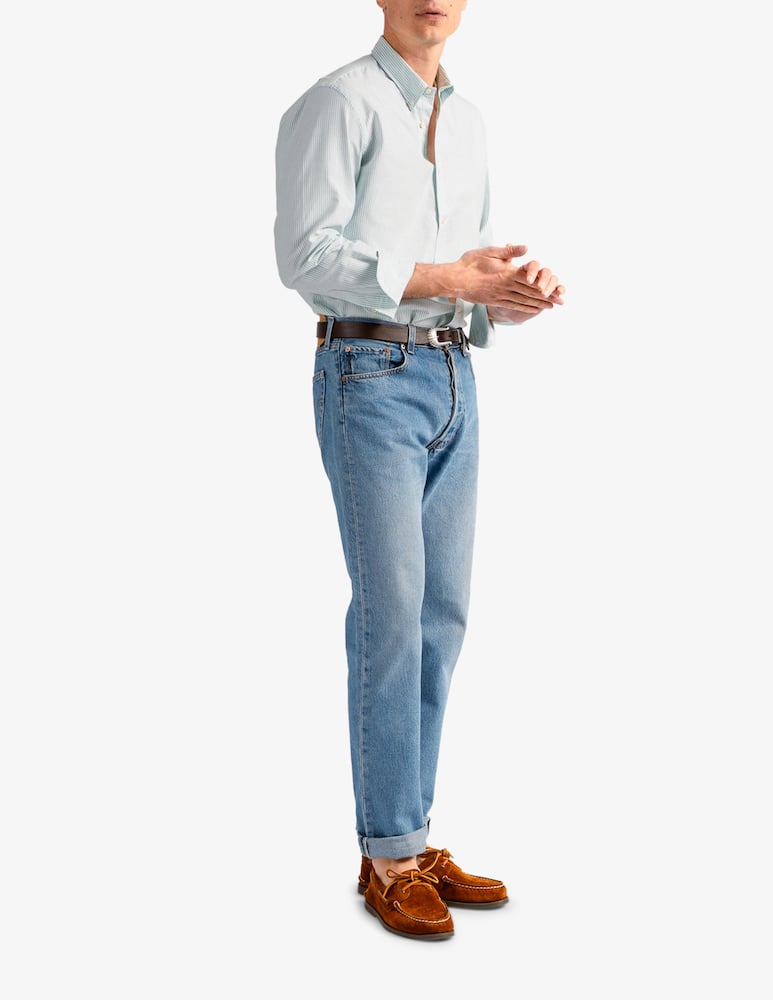 rinascente Tela Blu Camicia oxford rigata