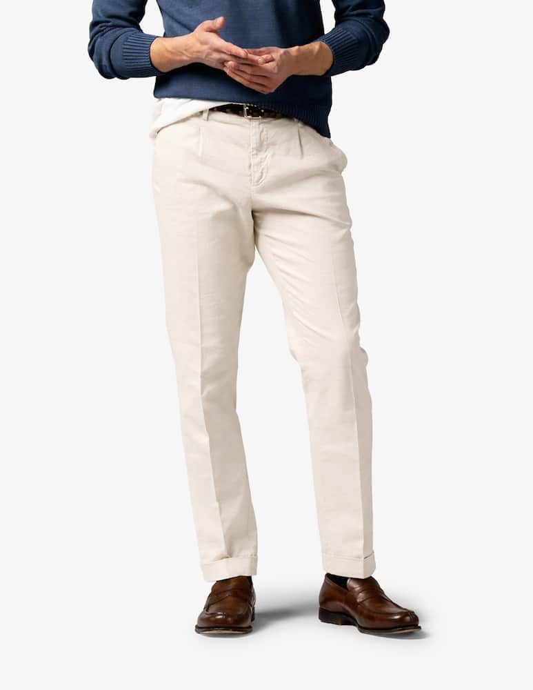 rinascente Tela Blu Chino linen blend trousers