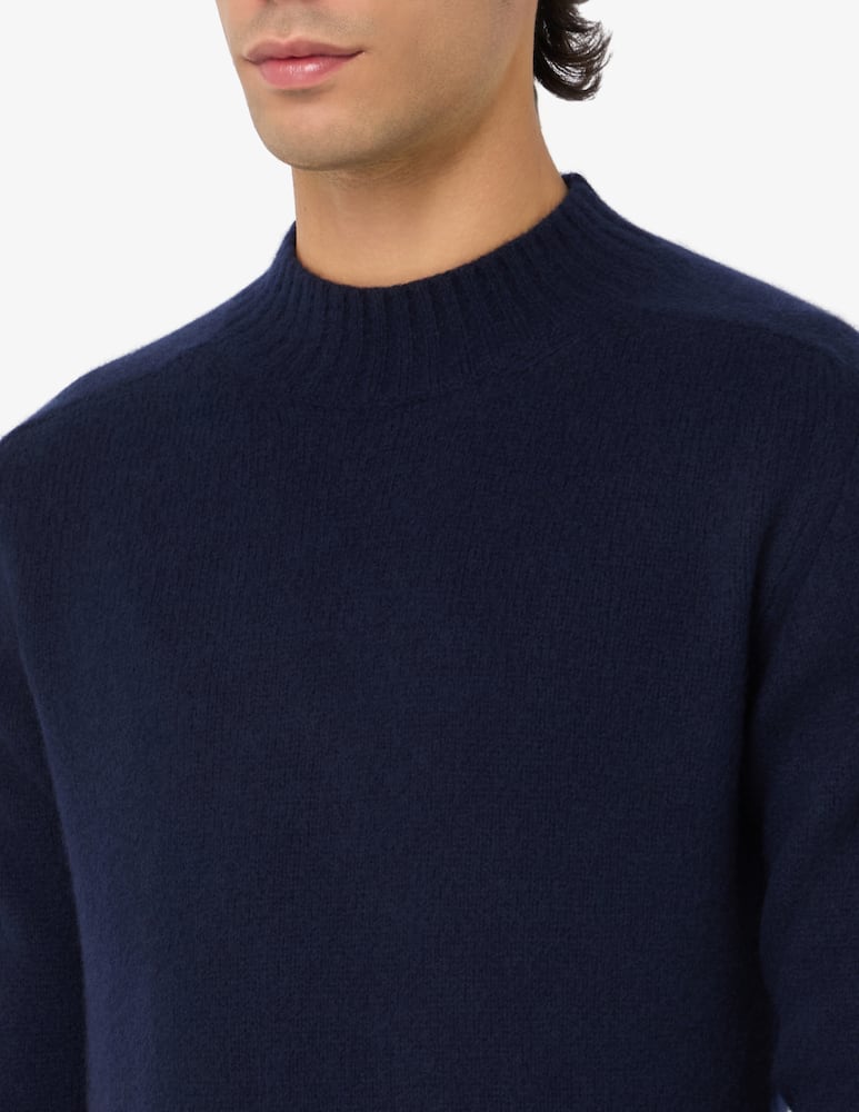 Tela Blu Maglia collo alto in lana - immagine 4 Tela Blu Maglia collo alto in lana - immagine 4
