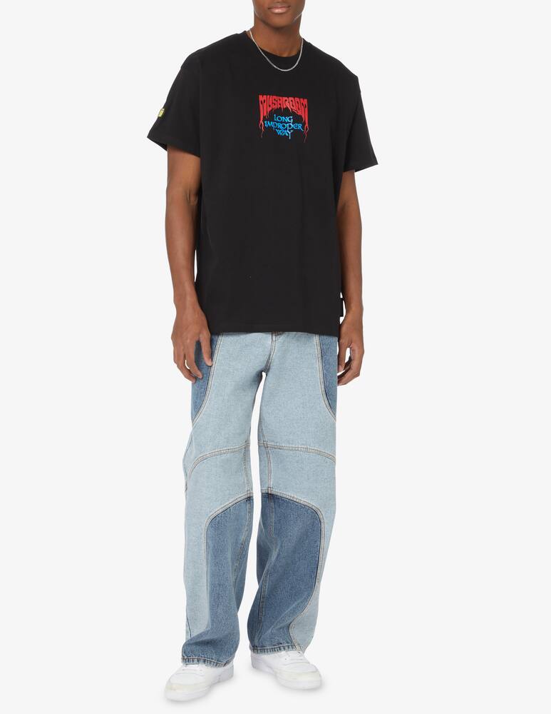 rinascente Mushroom Rose back skull t-shirt - Black