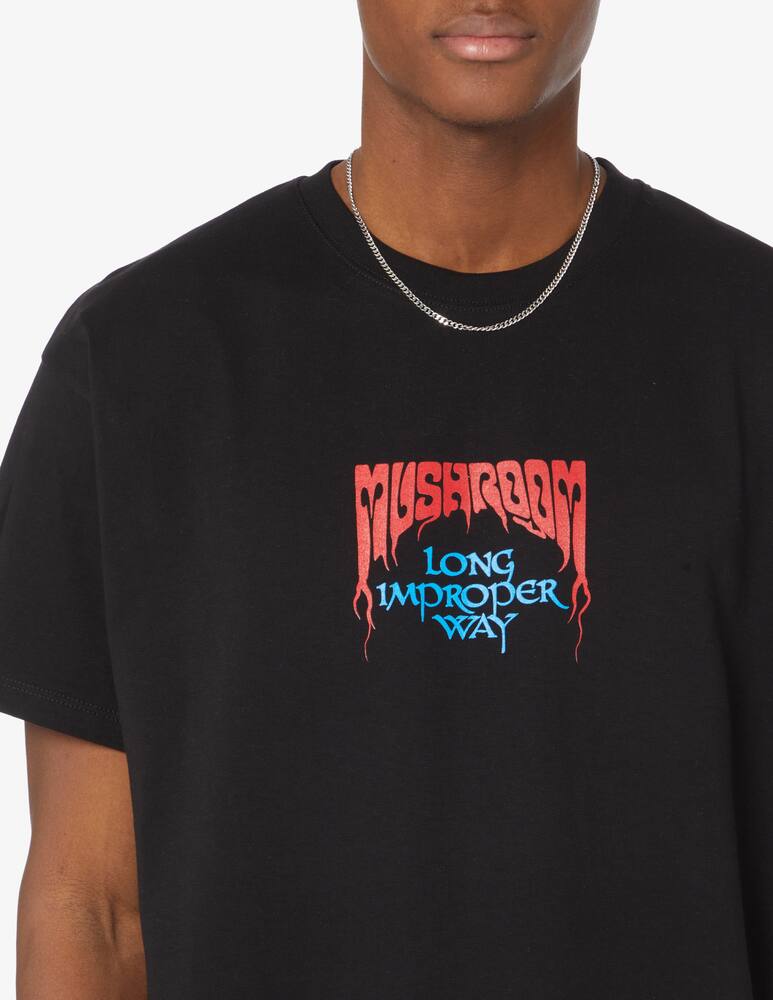 rinascente Mushroom Rose back skull t-shirt - Black