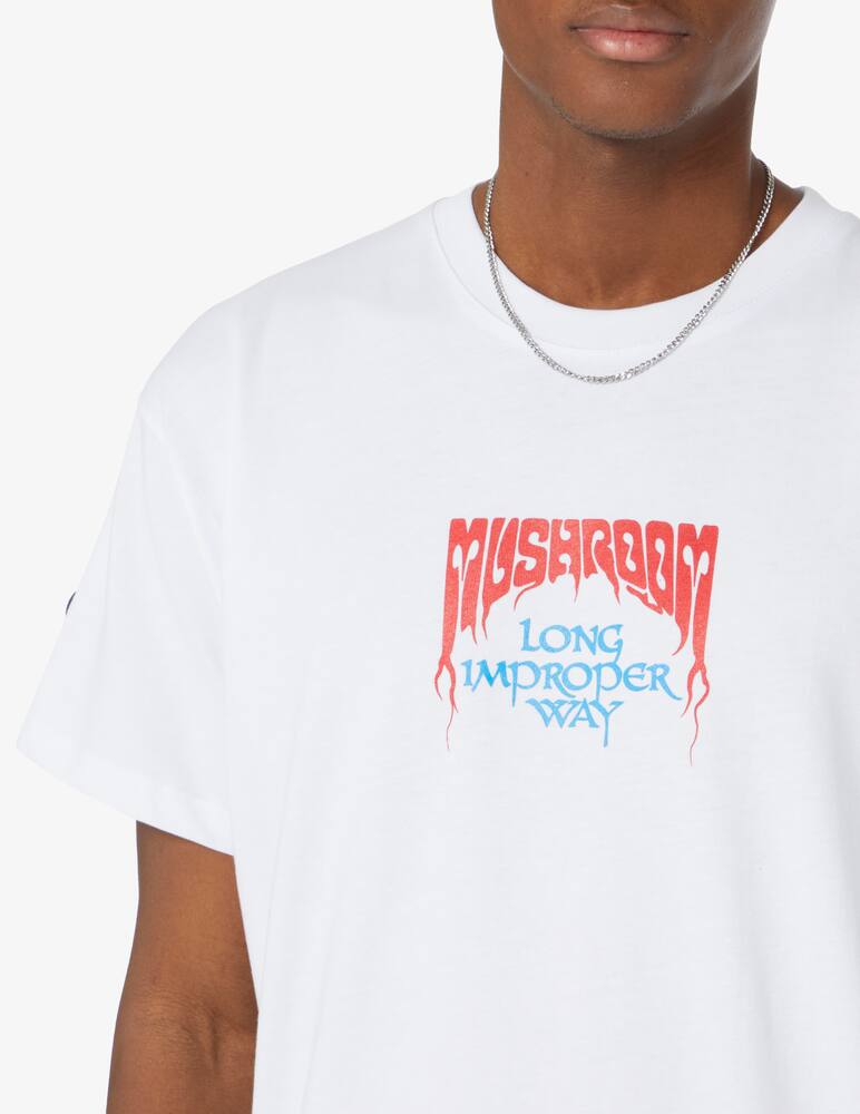 rinascente Mushroom Rose back skull t-shirt - White