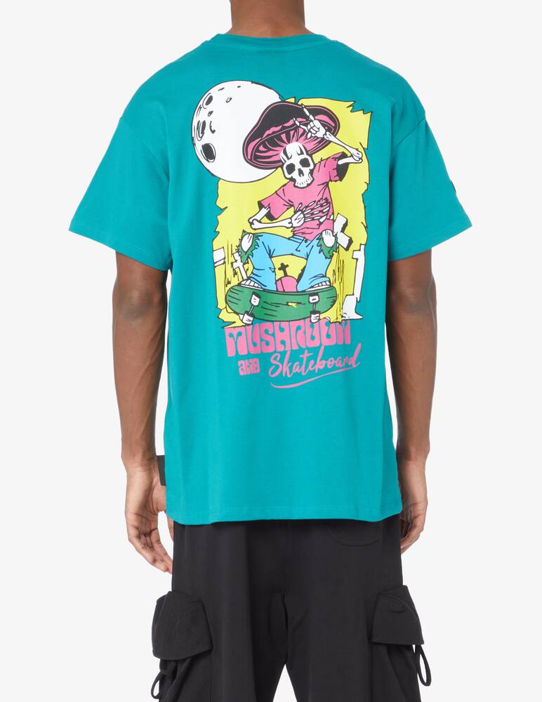 rinascente Mushroom Skeleton skate t-shirt - Blue