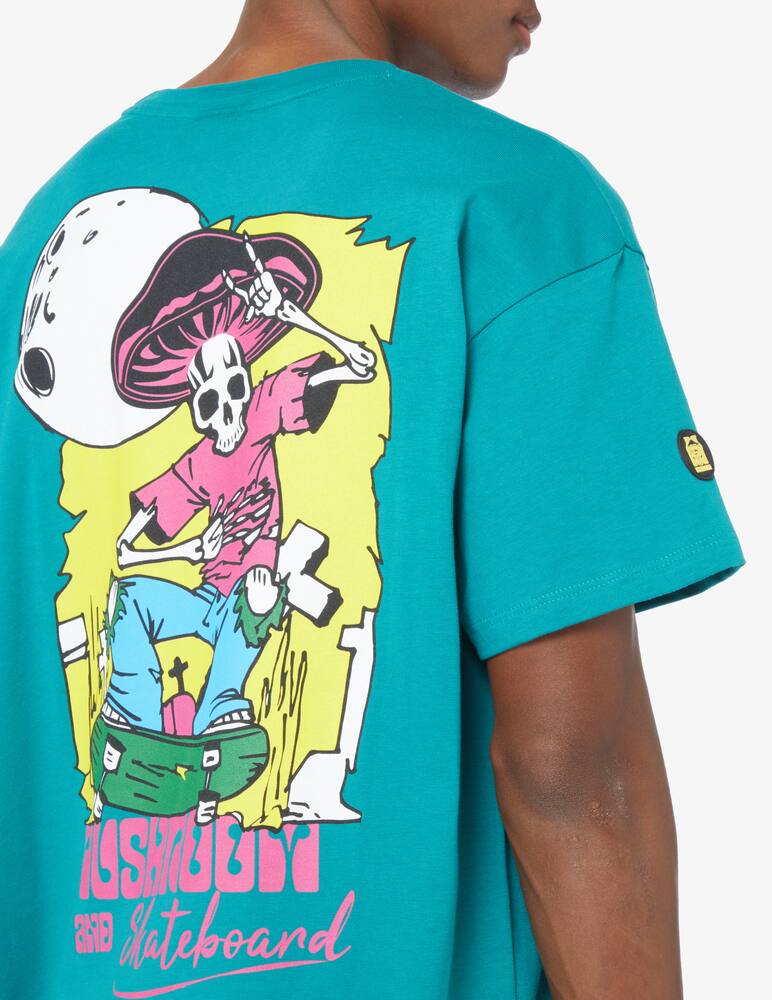 rinascente Mushroom Skeleton skate t-shirt - Blue